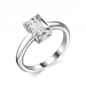 Серебряное кольцо АЛЬКОР 01-1989/00ГХ-00 с горным хрусталём 01-1989/00ГХ-00 фото