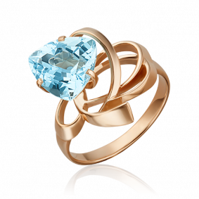 Золотое кольцо Platina 01-2171-00-201-1110-46 с топазом 01-2171-00-201-1110-46 фото