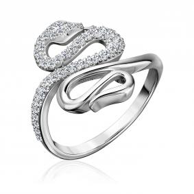 Серебряное кольцо Символ года Змея Platina с фианитом 01-2332-00-401-0200 01-2332-00-401-0200 фото