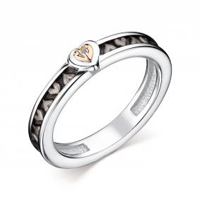 Серебряное кольцо Алькор с золотой накладкой и бриллиантом 01-2391/000Б-17 01-2391/000Б-17 фото