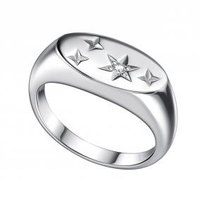 Серебряное кольцо АЛЬКОР 01-2617/00КЦ-00 с фианитом 01-2617/00КЦ-00 фото