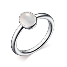 Серебряное кольцо АЛЬКОР 01-2634/00БА-00 с агатом 01-2634/00БА-00 фото
