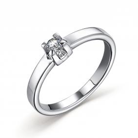 Серебряные кольца АЛЬКОР с муассанитом 01-2702/000М-00 01-2702/000М-00 фото