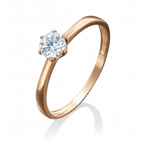 Золотое кольцо Platina 01-3058-00-401-1110-03 с фианитом 01-3058-00-401-1110-03 фото