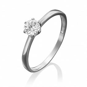 Кольцо из белого золота Platina 01-3059-00-501-1120-38 с фианитом 01-3059-00-501-1120-38 фото