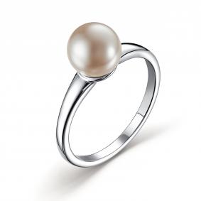 Серебряное кольцо АЛЬКОР 01-3065/0ЖСВ-00 с жемчугом 01-3065/0ЖСВ-00 фото