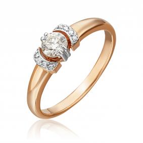 Кольцо из комбинированного золота Platina 01-3068-00-501-1111-38 с фианитом 01-3068-00-501-1111-38 фото