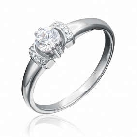 Кольцо из белого золота Platina 01-3069-00-501-1120-38 с фианитом 01-3069-00-501-1120-38 фото