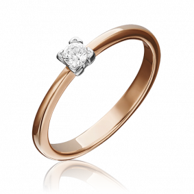 Кольцо из комбинированного золота Platina 01-3070-00-401-1111-03 с фианитом 01-3070-00-401-1111-03 фото