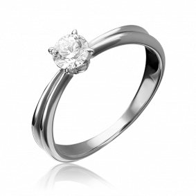 Кольцо из белого золота Platina 01-3081-00-501-1120-38 с фианитом 01-3081-00-501-1120-38 фото