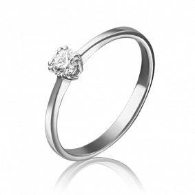 Кольцо из белого золота Platina 01-3083-00-501-1120-38 с фианитом 01-3083-00-501-1120-38 фото