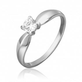 Кольцо из белого золота Platina 01-3085-00-501-1120-38 с фианитом 01-3085-00-501-1120-38 фото