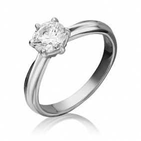 Кольцо из белого золота Platina 01-3091-00-401-1120-03 с фианитом 01-3091-00-401-1120-03 фото