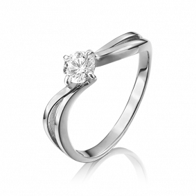 Кольцо из белого золота Platina 01-3093-00-401-1120-03 с фианитом 01-3093-00-401-1120-03 фото