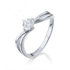 Кольцо из белого золота Platina 01-3093-00-501-1120-38 с фианитом 01-3093-00-501-1120-38 фото