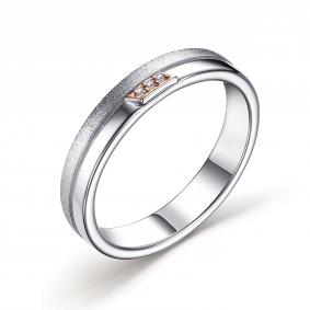 Серебряное кольцо АЛЬКОР с золотой накладкой и бриллиантом 01-3145/000Б-00 01-3145/000Б-00 фото