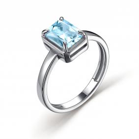 Кольцо из лимонного серебра АЛЬКОР 01-3148/00ТБ-00 с топазом 01-3148/00ТБ-00 фото