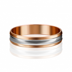 Обручальное кольцо из комбинированного золота Platina 01-3246-00-000-1111-39 01-3246-00-000-1111-39 фото