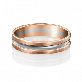 Обручальное кольцо из комбинированного золота Platina 01-3248-00-000-1111-39 01-3248-00-000-1111-39 фото