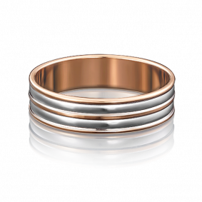 Обручальное кольцо из комбинированного золота Platina 01-3251-00-000-1111-39 01-3251-00-000-1111-39 фото