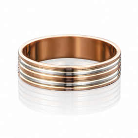 Обручальное кольцо из комбинированного золота Platina 01-3252-00-000-1111-39 01-3252-00-000-1111-39 фото