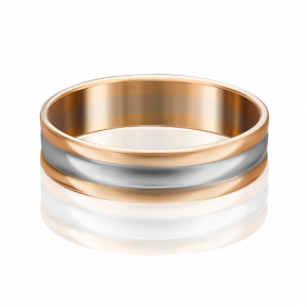 Обручальное кольцо из комбинированного золота Platina 01-3267-00-000-1111-39 01-3267-00-000-1111-39 фото