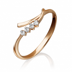 Золотое кольцо Platina 01-3308-00-401-1110-03 с фианитом 01-3308-00-401-1110-03 фото