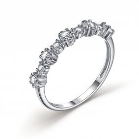 Серебряное кольцо АЛЬКОР 01-3333/00КЦ-00 с фианитом 01-3333/00КЦ-00 фото