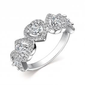 Серебряное кольцо АЛЬКОР 01-3352/00КЦ-00 с фианитом 01-3352/00КЦ-00 фото