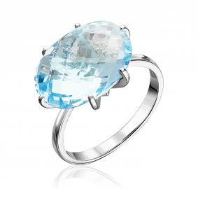 Серебряное кольцо Platina 01-3486-00-207-0200 с топазом и фианитом 01-3486-00-207-0200 фото