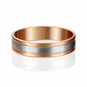 Обручальное кольцо из комбинированного золота Platina 01-3490-00-000-1111-39 01-3490-00-000-1111-39 фото