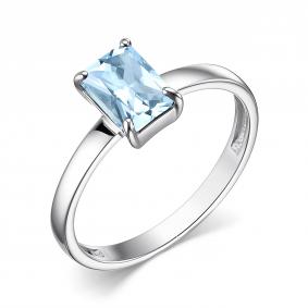 Серебряное кольцо АЛЬКОР 01-3512/00ТБ-00 с топазом 01-3512/00ТБ-00 фото