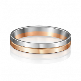 Обручальное кольцо из комбинированного золота Platina 01-3577-00-000-1111-39 01-3577-00-000-1111-39 фото