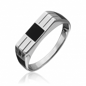 Кольцо из белого золота Platina 01-3620-00-000-1120-25 с эмалью 01-3620-00-000-1120-25 фото