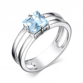 Серебряное кольцо АЛЬКОР 01-3635/00ТБ-00 с топазом 01-3635/00ТБ-00 фото