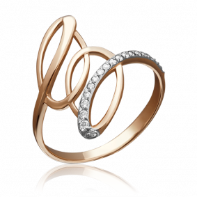 Золотое кольцо Platina 01-3708-00-401-1110-23 с фианитом 01-3708-00-401-1110-23 фото