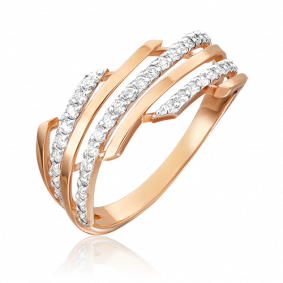 Золотое кольцо Platina 01-3874-00-401-1110-32 с фианитом 01-3874-00-401-1110-32 фото