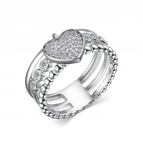 Серебряное кольцо АЛЬКОР 01-3874/КЦ10-17 с фианитом 01-3874/КЦ10-17 фото