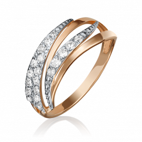 Золотое кольцо Platina 01-3892-00-401-1110-03 с фианитом 01-3892-00-401-1110-03 фото