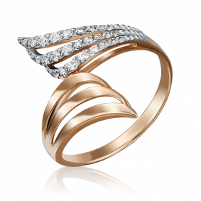 Золотое кольцо Platina 01-3894-00-401-1110-23 с фианитом 01-3894-00-401-1110-23 фото