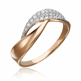 Золотое кольцо Platina 01-3904-00-401-1110-23 с фианитом 01-3904-00-401-1110-23 фото