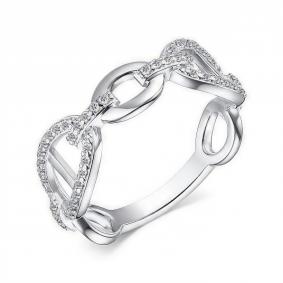 Серебряное кольцо АЛЬКОР 01-3983/00КЦ-00 с фианитом 01-3983/00КЦ-00 фото