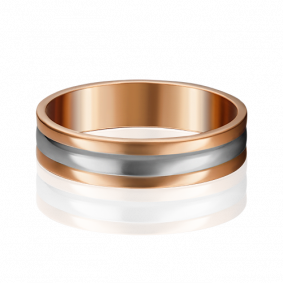 Обручальное кольцо из комбинированного золота Platina 01-4040-00-000-1111-39 01-4040-00-000-1111-39 фото