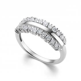 Серебряное кольцо АЛЬКОР 01-4057/00КЦ-00 с фианитом 01-4057/00КЦ-00 фото