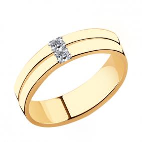 Золотое кольцо Золотые узоры 01-4080 с цирконием 01-4080 фото