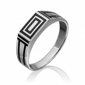 Кольцо из белого золота Platina 01-4170-00-000-1120-25 с эмалью 01-4170-00-000-1120-25 фото