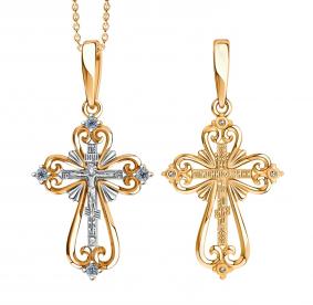Золотая подвеска Sanis 01-418107 с фианитом 01-418107 фото