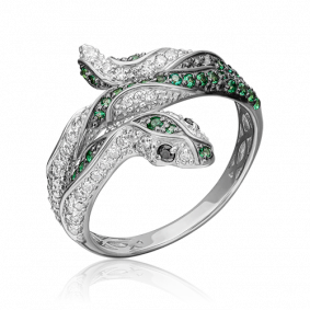 Кольцо из белого золота Platina 01-4193-00-404-1120-24 с фианитом 01-4193-00-404-1120-24 фото