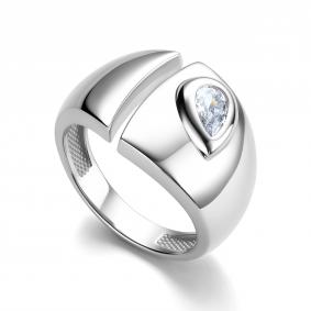 Серебряное кольцо АЛЬКОР 01-4207/00КЦ-00 с фианитом 01-4207/00КЦ-00 фото