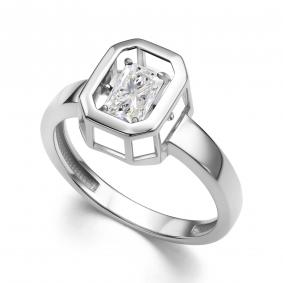 Серебряное кольцо АЛЬКОР с танцующим горным хрусталём 01-4221/00ГХ-00 01-4221/00ГХ-00 фото